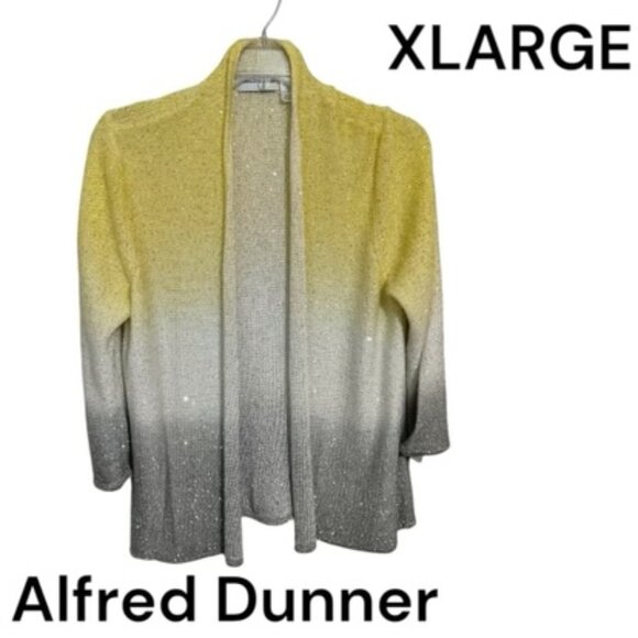 Alfred Dunner Sweaters - * ❤️ BEAUTIFUL OPEN FRONT CARDIGAN SWEATER XLARGE